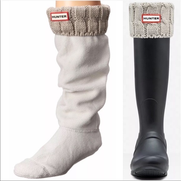 Hunter Shoes - Hunter 6 Stitch Cable Knitted Cuff Tall Boot Socks